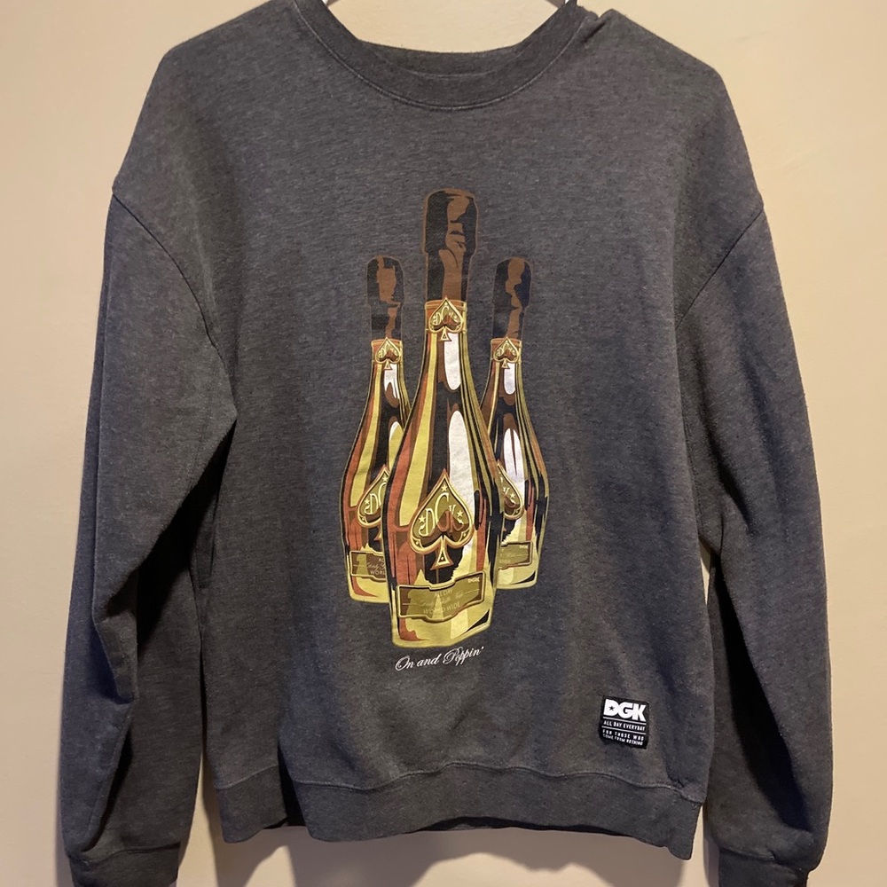 DGK On And  Poppin Mens M Crewneck Sweatshirt All Day Everyday